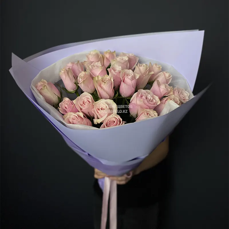 Купить Букет #2 25 Розовых Роз 50 См